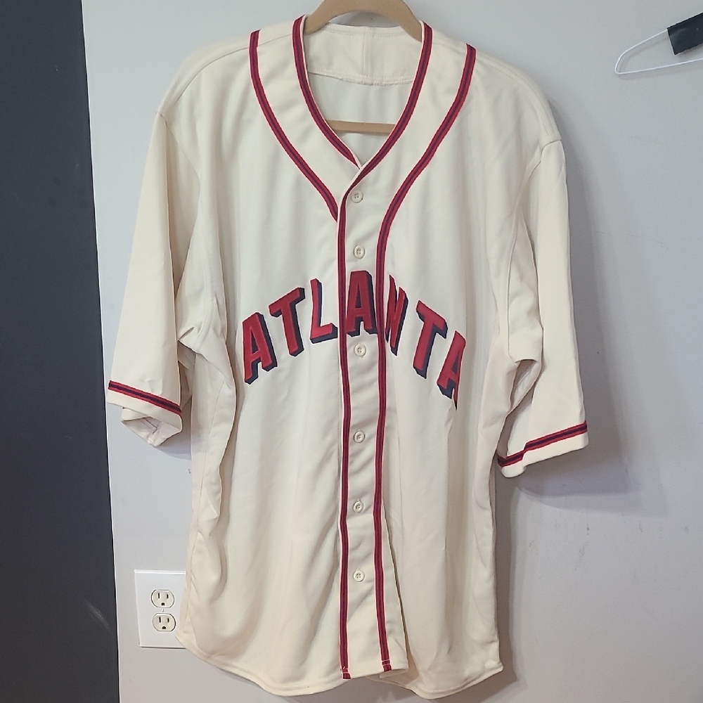 Atlanta Braves Retro Black Crackers Baseball Game Day Jersey In 2011 Size XXL